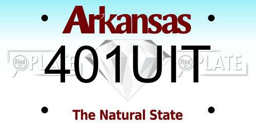 401UIT Arkansas License Plate