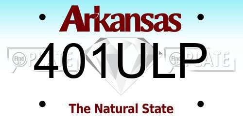 401ULP Arkansas License Plate