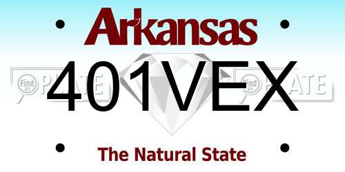 401VEX Arkansas License Plate