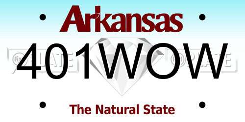 401WOW Arkansas License Plate