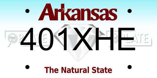 401XHE Arkansas License Plate