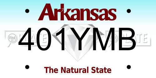 401YMB Arkansas License Plate
