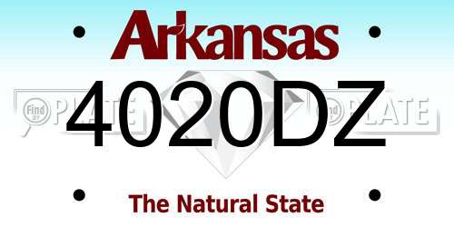 4020DZ Arkansas License Plate