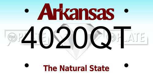 4020QT Arkansas License Plate