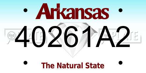 40261A2 Arkansas License Plate