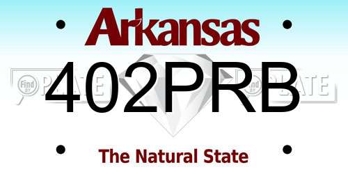 402PRB Arkansas License Plate