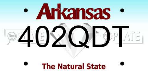 402QDT Arkansas License Plate