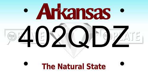 402QDZ Arkansas License Plate