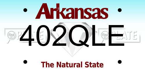 402QLE Arkansas License Plate