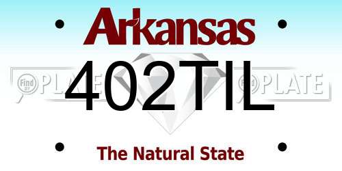 402TIL Arkansas License Plate