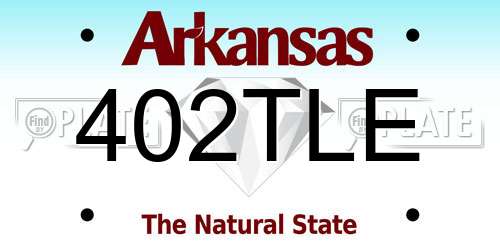 402TLE Arkansas License Plate
