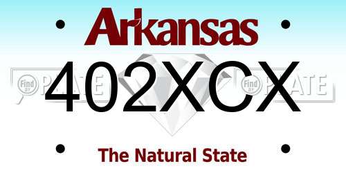 402XCX Arkansas License Plate