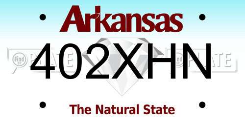 402XHN Arkansas License Plate