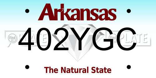 402YGC Arkansas License Plate