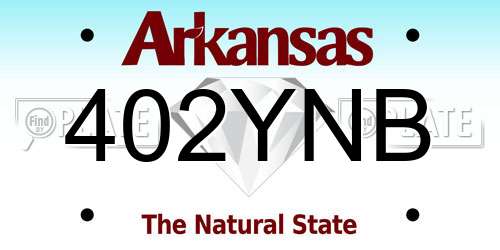 402YNB Arkansas License Plate