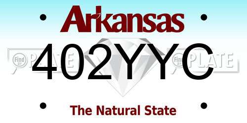 402YYC Arkansas License Plate