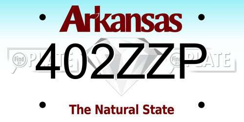 402ZZP Arkansas License Plate