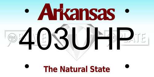 403UHP Arkansas License Plate