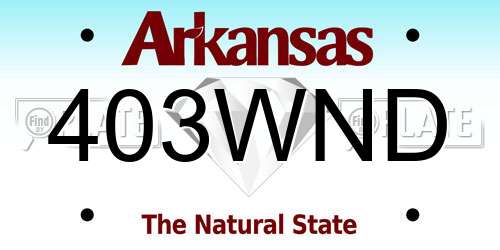 403WND Arkansas License Plate