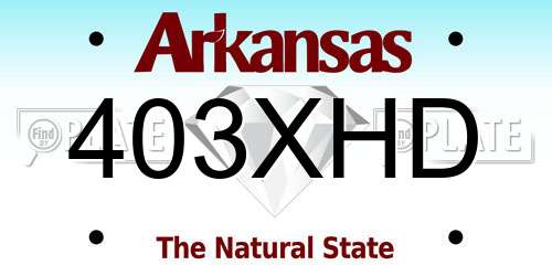 403XHD Arkansas License Plate