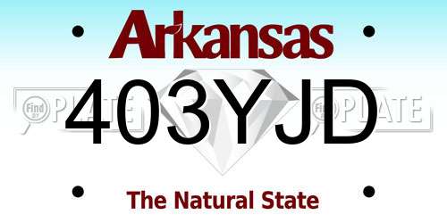 403YJD Arkansas License Plate
