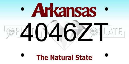 4046ZT Arkansas License Plate