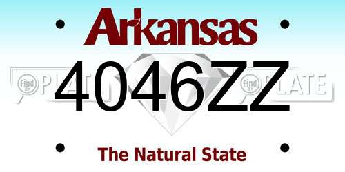 4046ZZ Arkansas License Plate