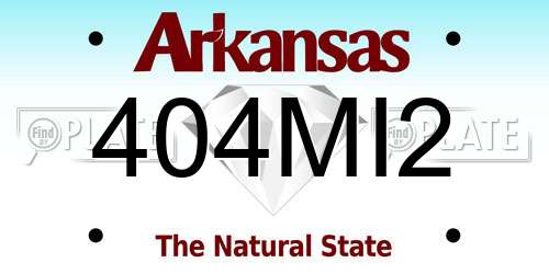 404MI2 Arkansas License Plate