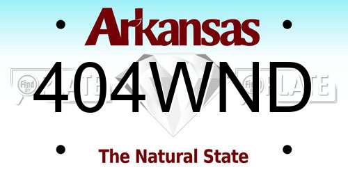404WND Arkansas License Plate