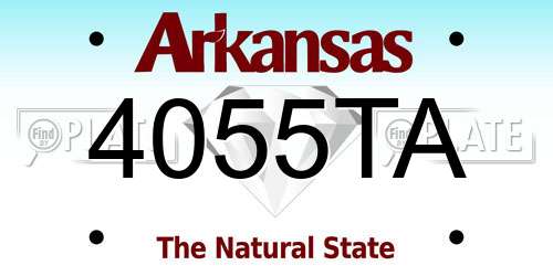 4055TA Arkansas License Plate