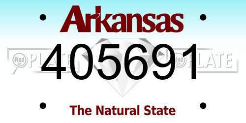 405691 Arkansas License Plate