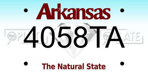 4058TA Arkansas License Plate