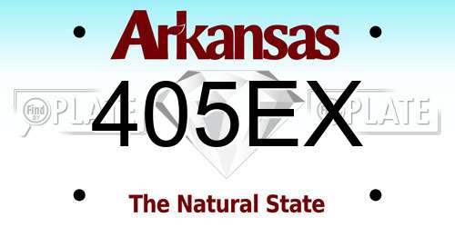 405EX Arkansas License Plate