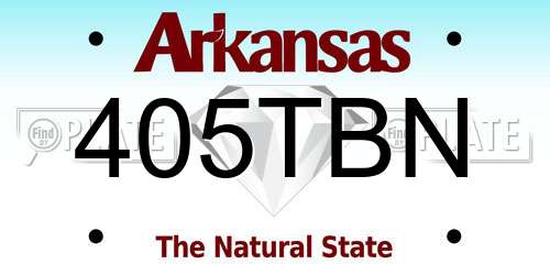 405TBN Arkansas License Plate