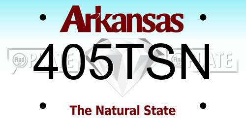 405TSN Arkansas License Plate