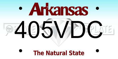 405VDC Arkansas License Plate