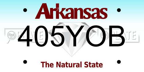 405YOB Arkansas License Plate