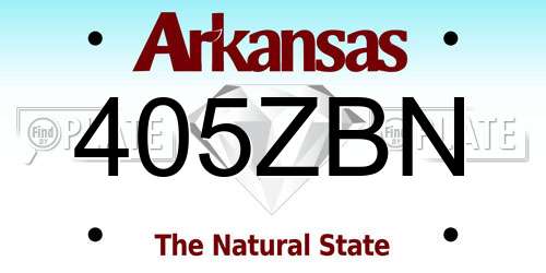 405ZBN Arkansas License Plate