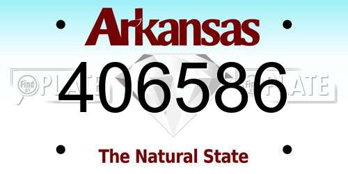406586 Arkansas License Plate