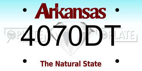 4070DT Arkansas License Plate