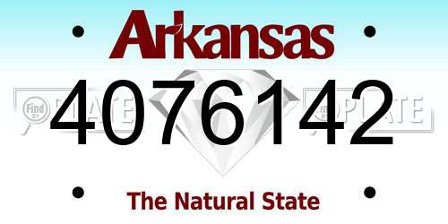 4076142 Arkansas License Plate