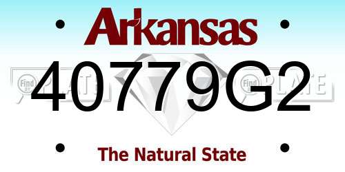 40779G2 Arkansas License Plate