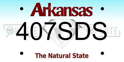 407SDS Arkansas License Plate
