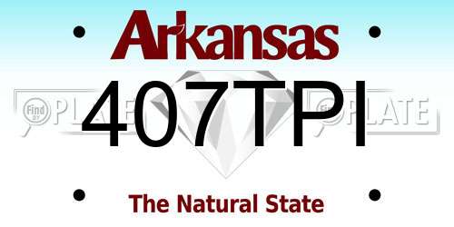 407TPI Arkansas License Plate