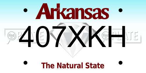 407XKH Arkansas License Plate