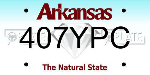 407YPC Arkansas License Plate