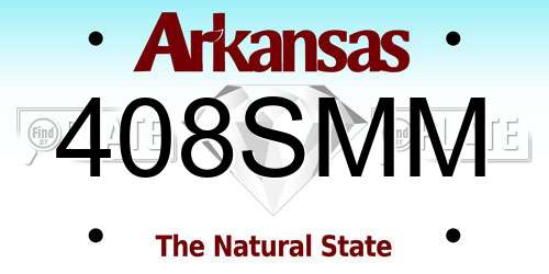 408SMM Arkansas License Plate