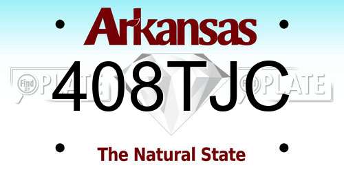 408TJC Arkansas License Plate