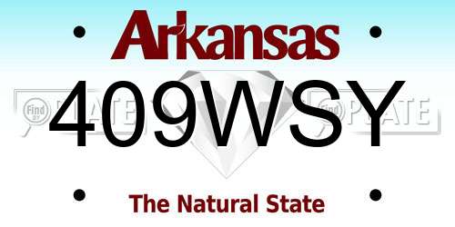 409WSY Arkansas License Plate
