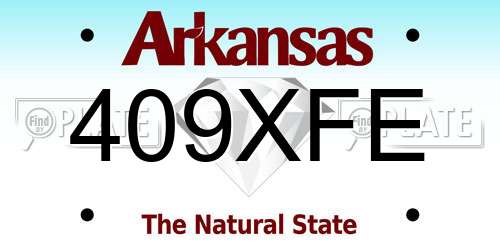 409XFE Arkansas License Plate